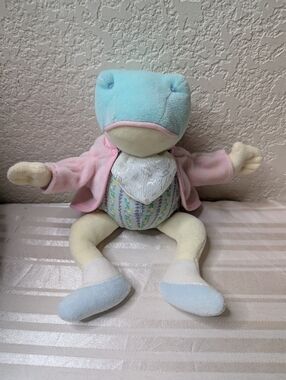 Eden Pastel Plush Toy Frog Stuffed Animal with Pink Jacket